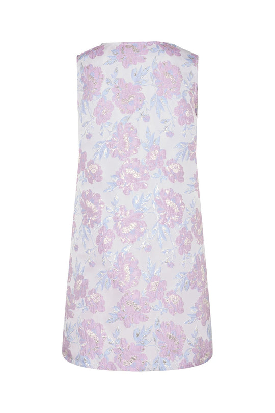 Sisatta Jurk - Blauw Purper Print