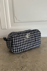 EmilieIC Mini Cosmetica tas - Donkerblauw Vakken