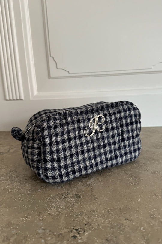 EmilieIC Mini Cosmetica tas - Donkerblauw Vakken