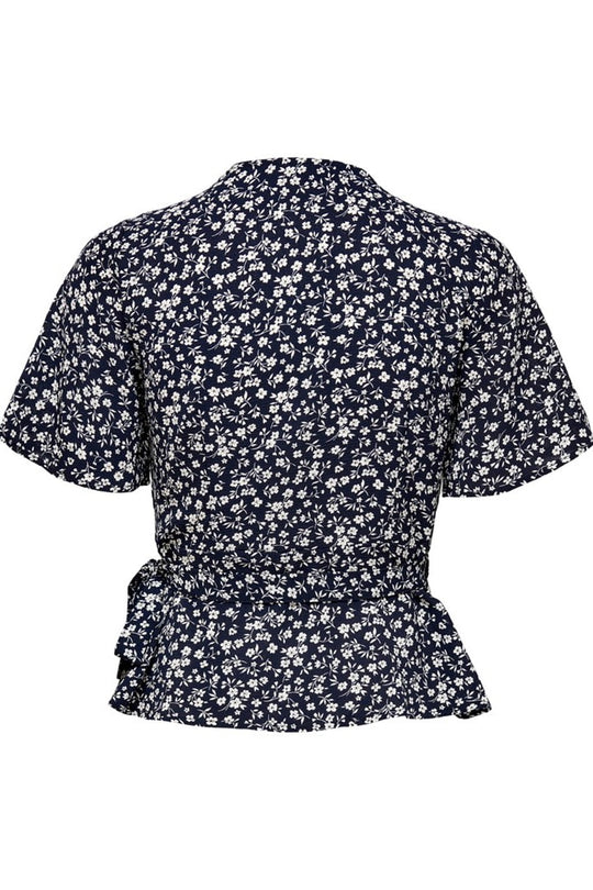 ONLCarly Wikkeltop - Blauw