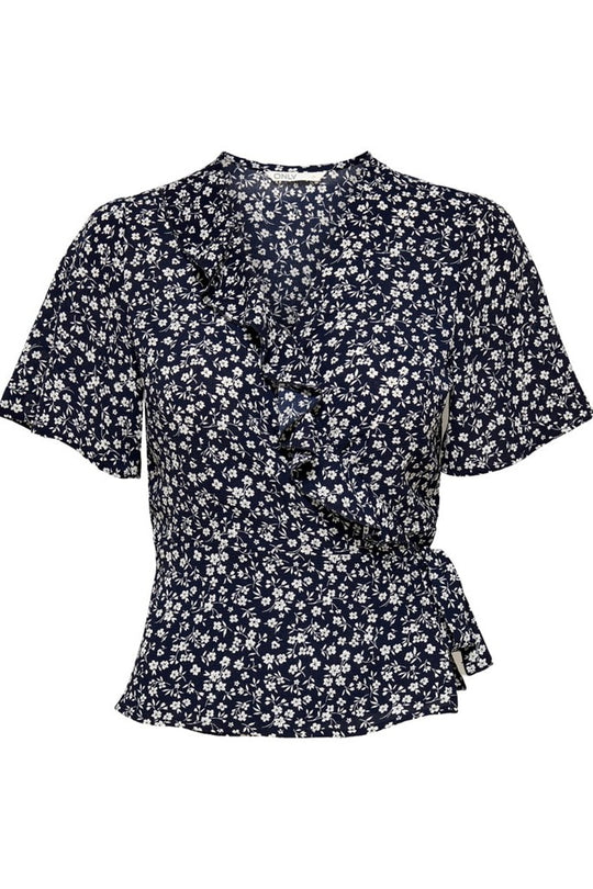 ONLCarly Wikkeltop - Blauw