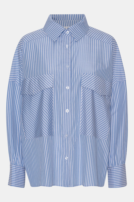 RilloIC Overhemd - Blauw Wit Gestreept
