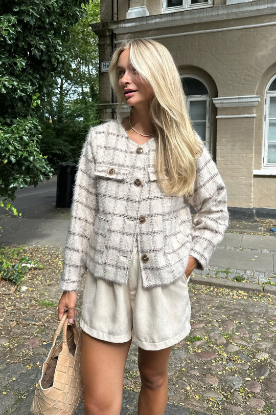 Ellinor Jasje (Preorder del. week 41) - Beige Bruin Geruit
